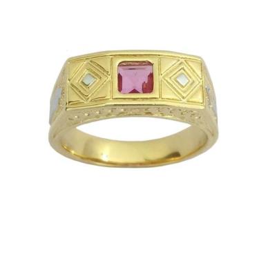 Imagem de Anel de formatura infantil rosa - Folheado