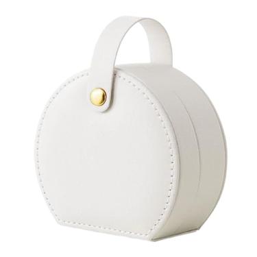 Imagem de Estojo de joias de viagem | Porta-colares femininos | Caixa de joias de viagem semicircular portátil para férias, dormitório, dama de honra, trem, vaidade, formatura, avião, casamento, das mães