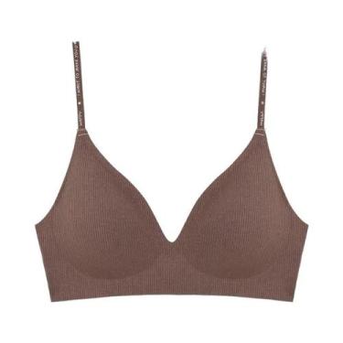 Imagem de Sutiã Sem Costura Sexy Feminino Com Decote Em V Profundo, Alça Com Let