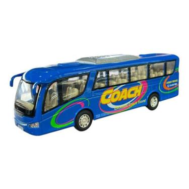 Imagem de Miniatura Ônibus Azul Coach Kinsfun 1:64