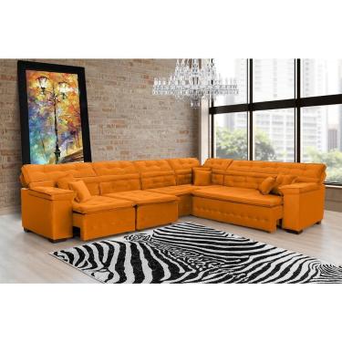 Imagem de Sofá Magno 3.77x2.57m De Canto, Retrátil E Reclinável - Terra