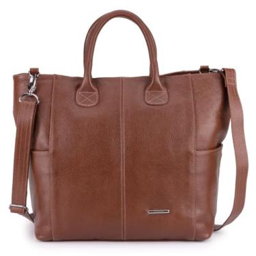 Imagem de Bolsa Pasta Executiva Notebook Feminina Couro Sifra (MARROM)