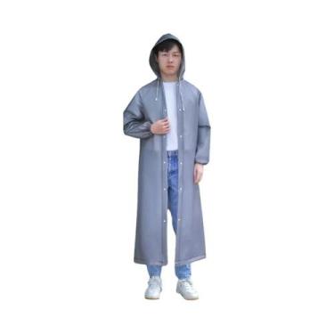 Imagem de Capa De Chuva Unissex Impermeável Preta Em EVA De Alta Qualidade Para 