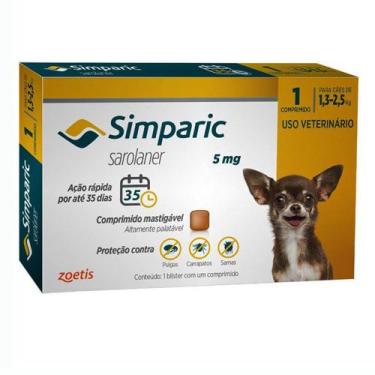 Imagem de Simparic Antipulgas e Carrapatos Cães 1,3 A 2,5kg