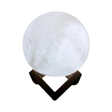 Imagem de Luminária LED Infantil Em Formato De Lua, Luz Noturna a Pilha, Decoraç