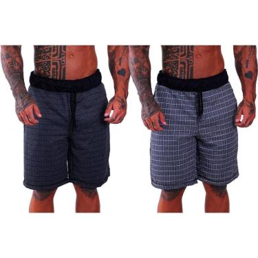 Imagem de Kit 2 Bermudas Moletom e Moletinho MXD Conceito Cores Diversas Opções Básica Para o Dia-Masculino