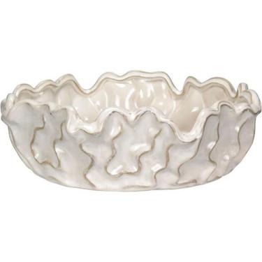 Imagem de VASO DECORATIVO ENFEITE CASA HOME&CO CERÂMICA 9x30x30cm MARFIM