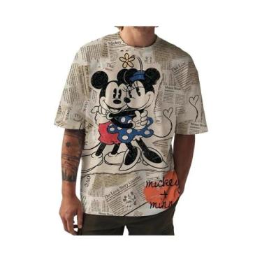 Imagem de Camiseta Com Estampa Do Mickey Mouse, Masculina, Feminina, Casual, De 