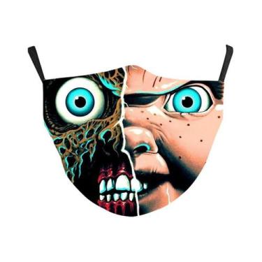 Imagem de Máscara facial Nightmare Chucky Anime Impressão 3D com filtro - yiweis