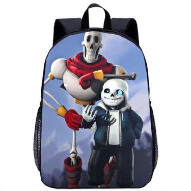 Imagem de Mochila Undertales Anime School Poliéster 31x14x45cm - yiweisai