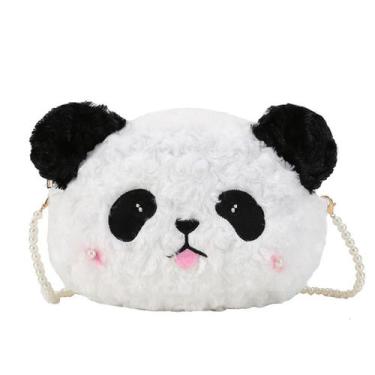Imagem de Bolsa Messenger Cute Panda Anime Plush para crianças de 2 a 10 anos - 