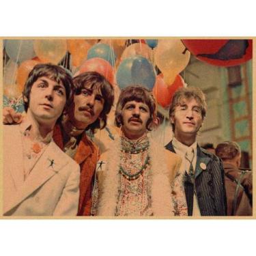 Imagem de Pôster Beatles Anime Art 30x42cm em papel 150g sem moldura - yiweisai