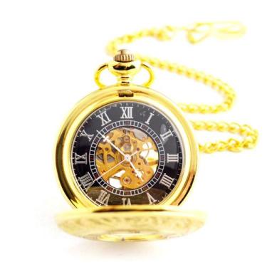 Imagem de Relógio de bolso Roman Mechanical Retro para crianças com corrente - y