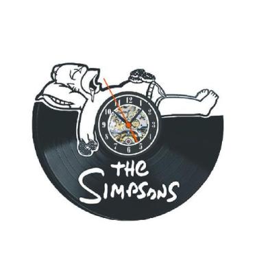 Imagem de Relógio de parede Simpsons Anime Vinyl Record 30x30cm - yiweisai