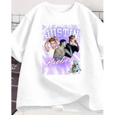Imagem de Camiseta Justin Bieber Aesthetic Unissex - Sneko Store, Branco poliést