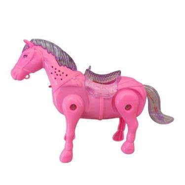 Imagem de Cavalo De Brinquedo Anda Tem Som e Luzes Cavalinho + Pilhas - M&J VARI