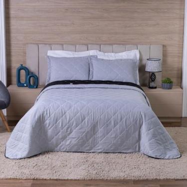 Imagem de Cobre Leito Queen Hipercal 400 Fios Bordado com Porta Travesseiro 03 P