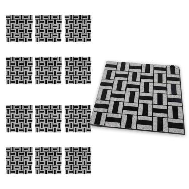Imagem de Pastilha De Vidro Adesiva Kit 12 Uni Parede Banheiro Box Cozinha Sala Decorativa Moderna Reforma Facil Aplicacao