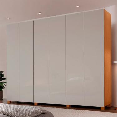 Imagem de Guarda Roupa Casal Coliseu 100 MDF 6 Portas e 6 Gavetas com Pes Moderna Mobilia
