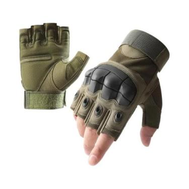 Imagem de Luvas Táticas Unissex De Dedo Curto Em Soft Shell Para Ciclismo, Trein