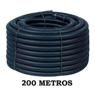 Imagem de Conduíte Corrugado Reforçado 3-4 200 Metros 4 Rolos Proteção e Isolamento de Cabos Subterrâneos Premium Colchões