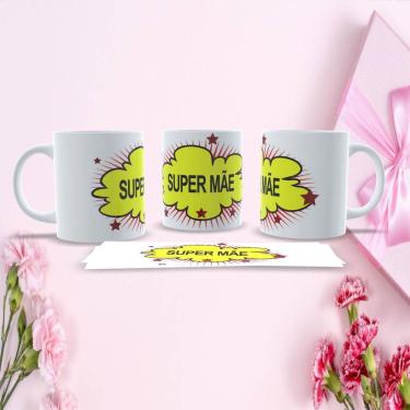 Imagem de Caneca de Porcelana Mães Estampa 49 para Presente Dia das Mães 325ML Apta micro-ondas e...