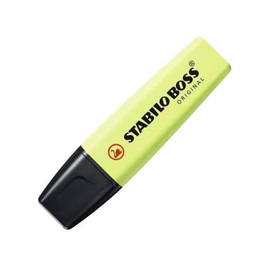 Imagem de Caneta Marca Texto Stabilo Boss Tons Pasteis Limao com Ponta Chanfrada e Tecnologia Anti Dry Out 1 Unidade Amarelo