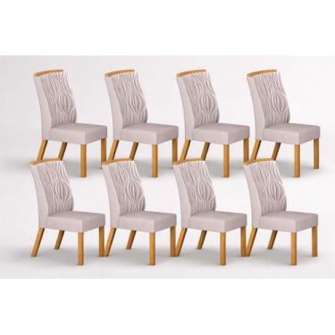 Imagem de Kit 8 cadeiras maciça de Jantar Estofada Ilhéus- Arbo Design