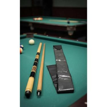Imagem de Taco Profissional Sinuca Bilhar 1,50m Pirografado Couro - Congratulati