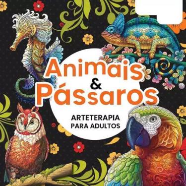 Imagem de Livro Para Colorir - Animais e Pássaros Arteterapia Adultos Tamanho 30
