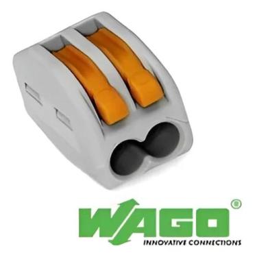 Imagem de Conector Wago Borne Emenda Para 2 Fios -222-412 10 Peças