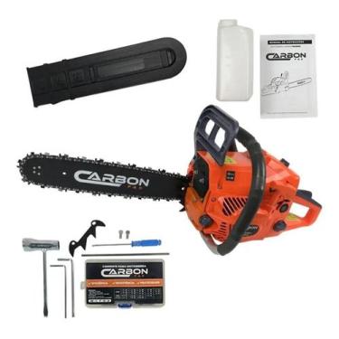 Imagem de Motosserra A Gasolina Mini Motoserra Moto Serra 58cc Carbon