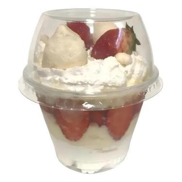 Imagem de Copo Plástico PET 250ml com Tampa Bolha Pauli Embalagens Kit - Congrat