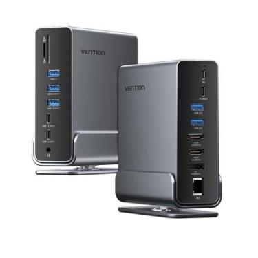 Imagem de Estação De Acoplamento Vention Usb C 15 Em 1 Multifuncional - Bbacomer