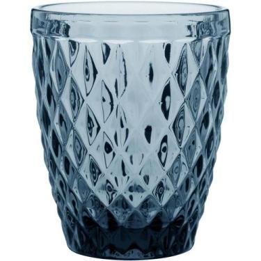 Imagem de Copo Água 10X8X8Cm 270Ml Vidro Azul 6Pç - NH