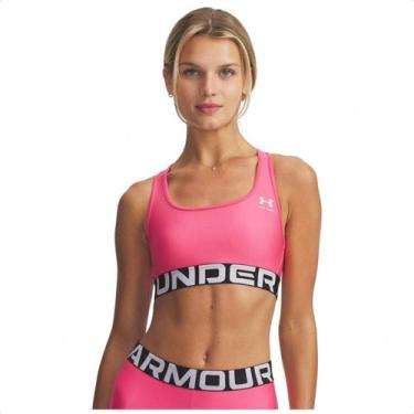 Imagem de Top Under Armour HG Authentics Mid Feminino, M, Rosa