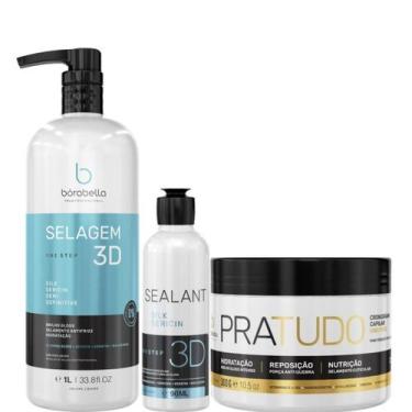 Imagem de Borabella Selagem 3D Capilar 1L + 90ml + Pratudo 300g
