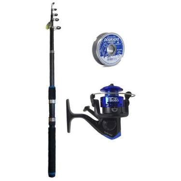 Imagem de Kit De Pesca 1 Vara Telescópica 2,70m + 1 Molinete 1 Linha - Xingu, Ou