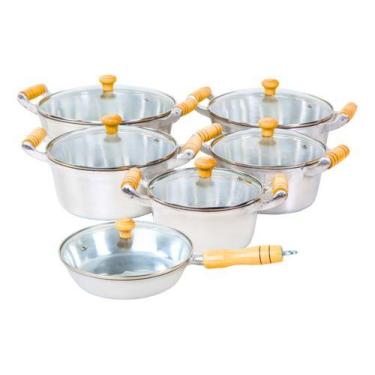 Imagem de Jogo De Panelas Alumínio Batido Fundido Com Frigideira 6pçs - DIVIFORT