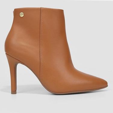 Imagem de Bota Cano Curto Vizzano Bico Fino Lisa Feminina-Feminino