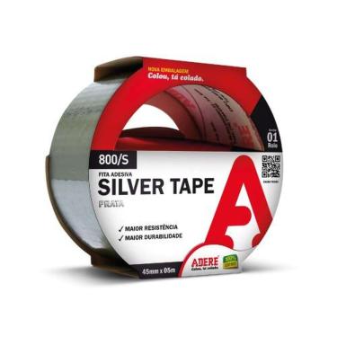 Imagem de Fita Silver Tape 800S para Manutenção Vedação e Reparos com Alta Adesão e Resistência Prata Adere