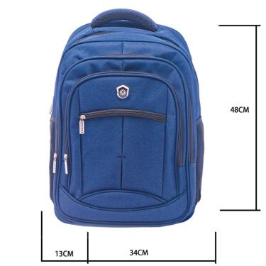 Imagem de Mochila para Notebook OEM Carol em Oxford 45x30x15cm Azul3 Escolar Executiva Masculina...