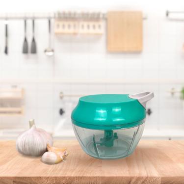 Imagem de Mini Processador Manual Alimentos Triturador 3 Laminas Corta Legumes Alho Pimenta 300ml...