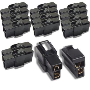 Imagem de Conector 2 Vias Quadrado Binocular Som Automoti. 14 Unidades - Technoi