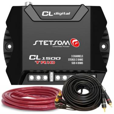 Imagem de Kit Módulo Amplificador Stetsom CL1500 Trio 400W com Cabo RCA 5 Metros