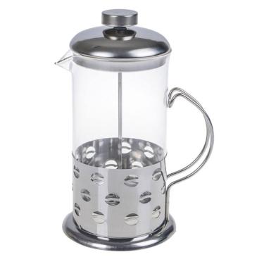 Imagem de Cafeteira Francesa Em Inox Luxo Vidro Prensa Luxo 600ml