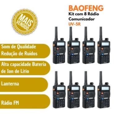 Imagem de Kit 8 Unidades Baofeng UV-5R Kit para Times em operações e segurança -