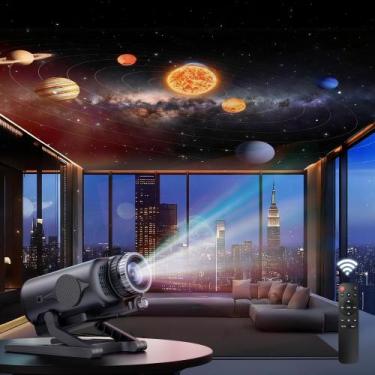 Imagem de Projetor de Estrelas Galaxy com Luz Noturna e Caixa de Som Bluetooth H