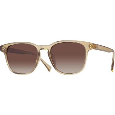 Imagem de Óculos de Sol Feminino Redondo Marrom Transparente Polarizado UV400 Village Heaven 6245...