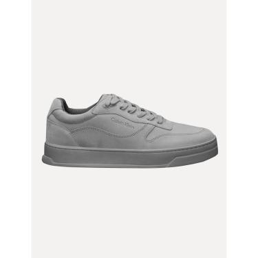Imagem de Tênis Calvin Klein Masculino Layers Queima Lateral Nobuck Cinza Médio-Masculino